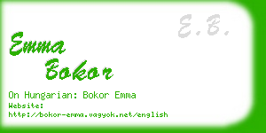 emma bokor business card